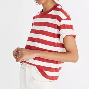 Madewell Easy Crop Tee in Murph Stripe H8308